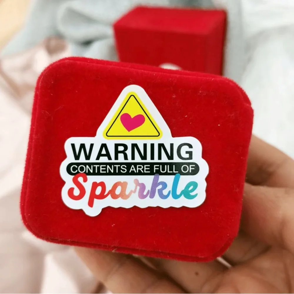 120 Thank You Stickers, Warning Contents Are Full Of Sparkle Stickers